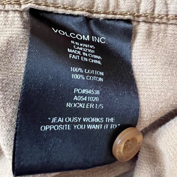 Volcom brown corduroy button up shirt - Picture 6 of 7